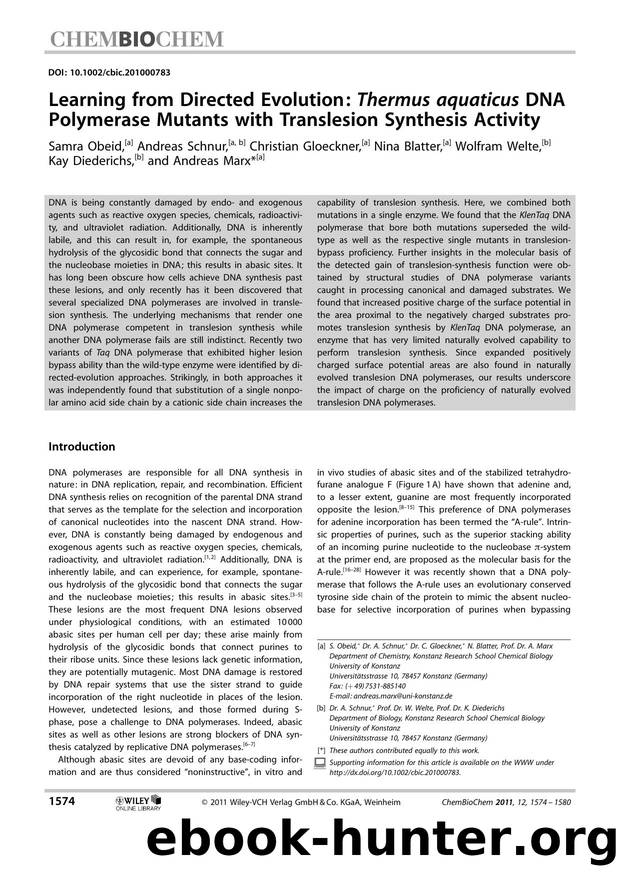 Learning from Directed Evolution Thermus aquaticus DNA Polymerase